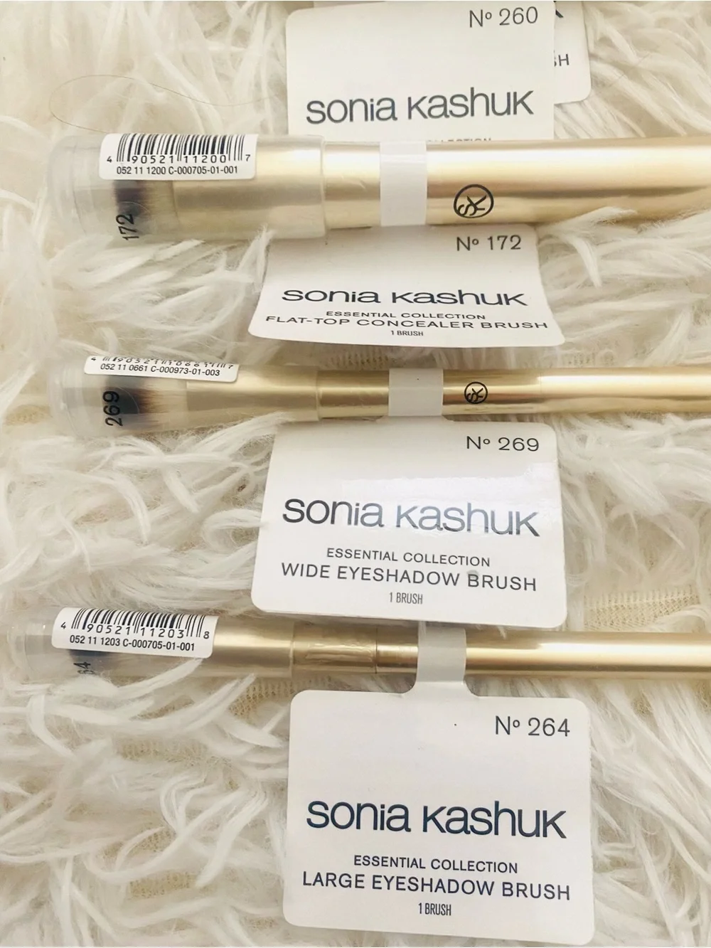 Sonia Kashuk Essential Gold Cosmetic Makeup Brush Collection (6) NWT✅ - Picture 2 of 6
